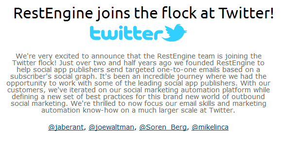 Twitter rachete restengine
