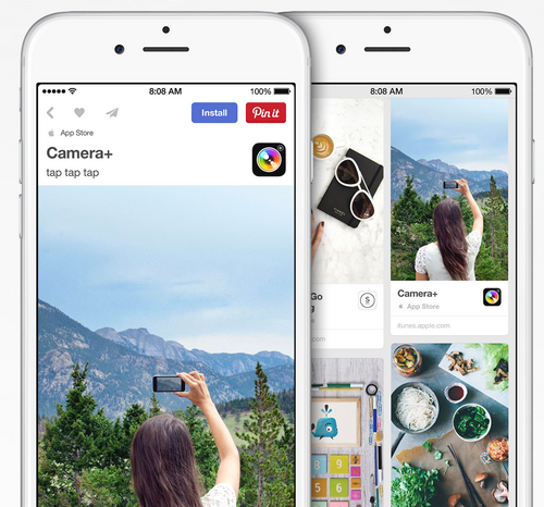 App Pins Pinterest introduit les épingles d'Apps